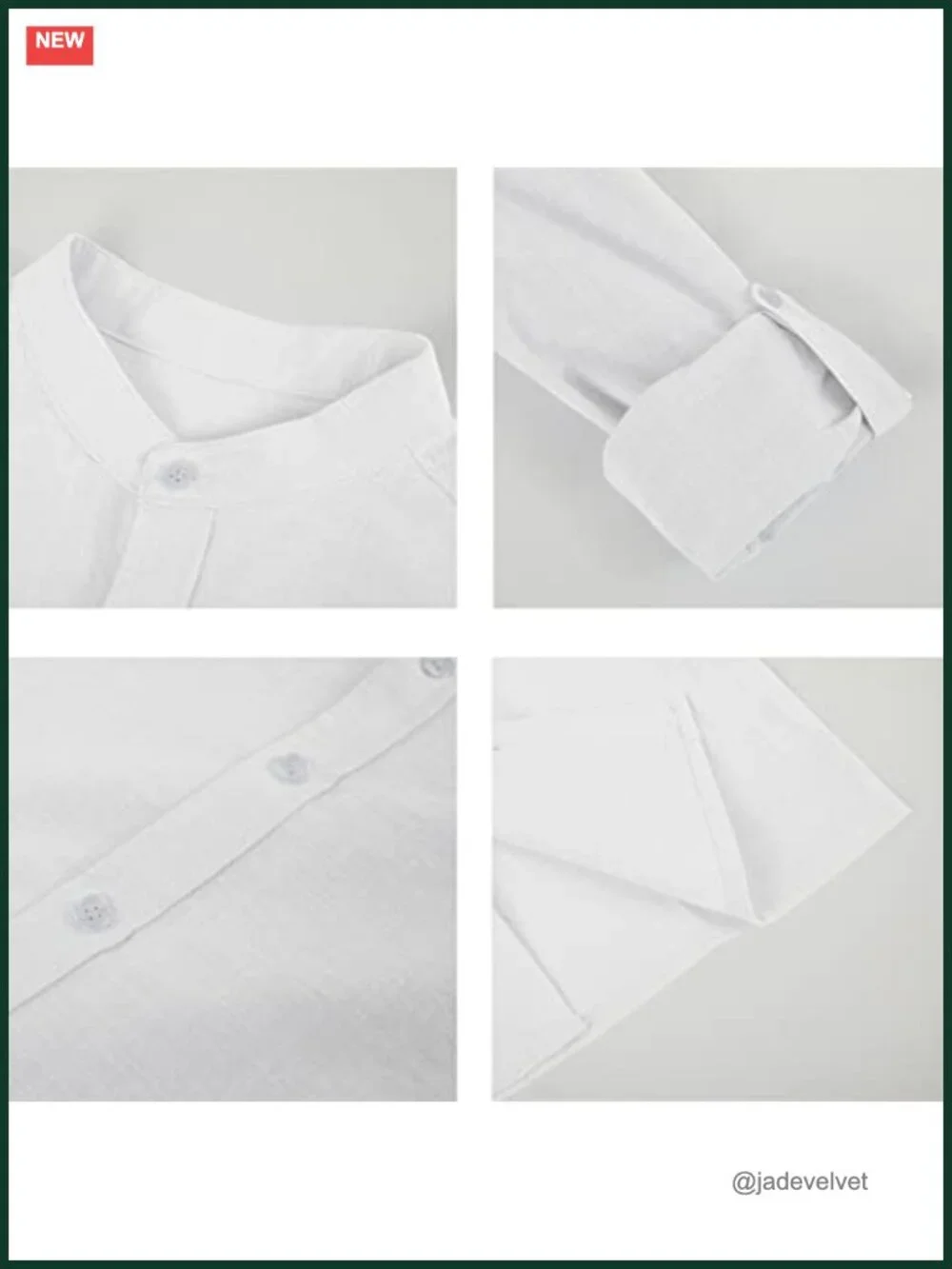 Boys Button Down Linen Shirt Long Sleeve Mandarin Collar Loose Fit School Top